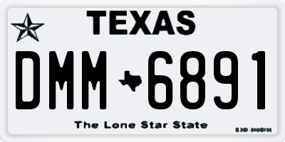 TX license plate DMM6891