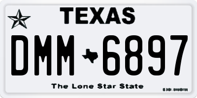 TX license plate DMM6897