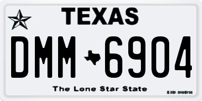 TX license plate DMM6904