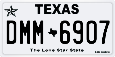 TX license plate DMM6907