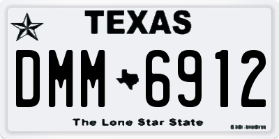 TX license plate DMM6912