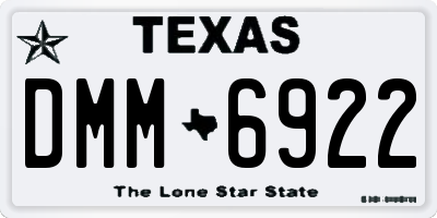 TX license plate DMM6922