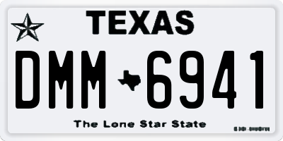 TX license plate DMM6941