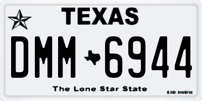 TX license plate DMM6944