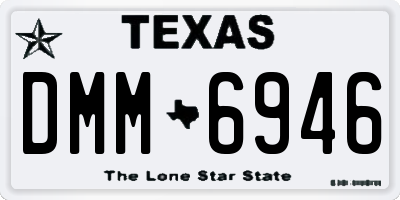 TX license plate DMM6946