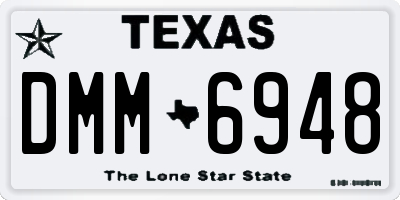 TX license plate DMM6948