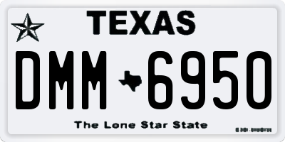 TX license plate DMM6950