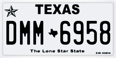 TX license plate DMM6958