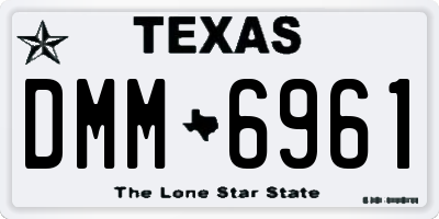 TX license plate DMM6961