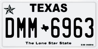 TX license plate DMM6963