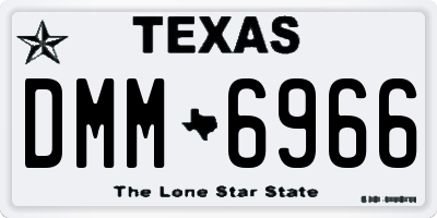 TX license plate DMM6966