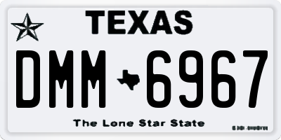 TX license plate DMM6967