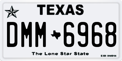 TX license plate DMM6968