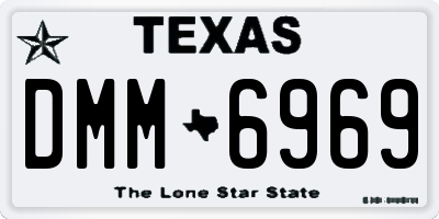 TX license plate DMM6969
