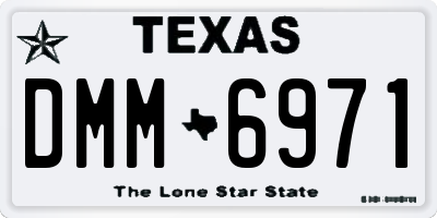 TX license plate DMM6971
