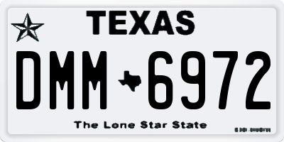 TX license plate DMM6972