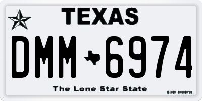 TX license plate DMM6974