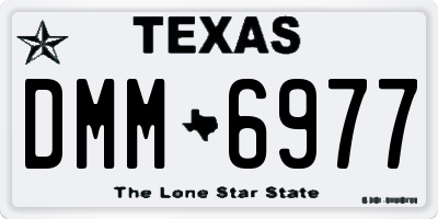 TX license plate DMM6977