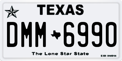TX license plate DMM6990