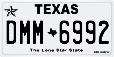 TX license plate DMM6992