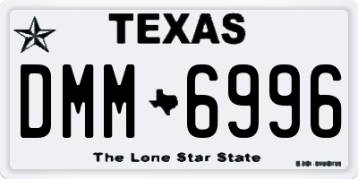 TX license plate DMM6996