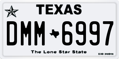 TX license plate DMM6997