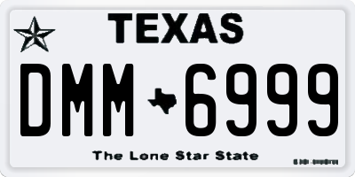 TX license plate DMM6999