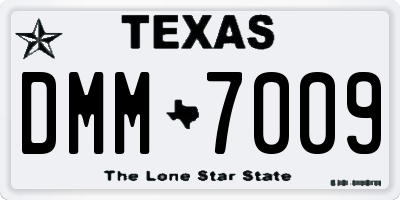 TX license plate DMM7009