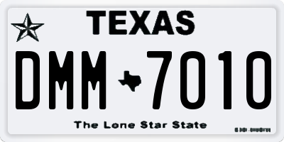 TX license plate DMM7010