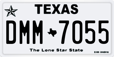 TX license plate DMM7055