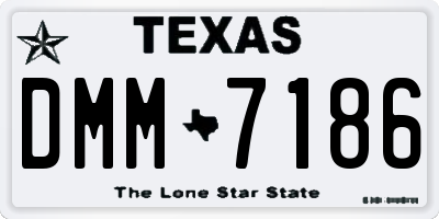 TX license plate DMM7186