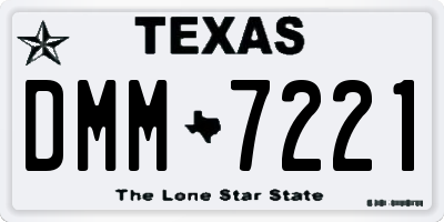 TX license plate DMM7221