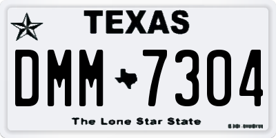 TX license plate DMM7304