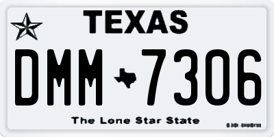 TX license plate DMM7306