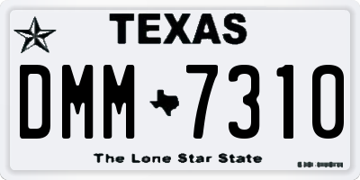 TX license plate DMM7310