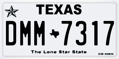 TX license plate DMM7317