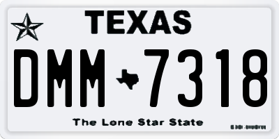 TX license plate DMM7318