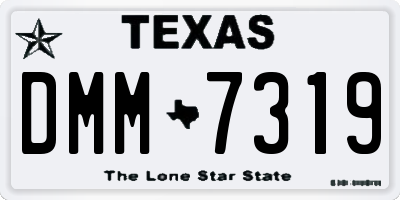 TX license plate DMM7319