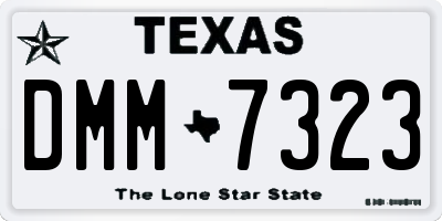 TX license plate DMM7323