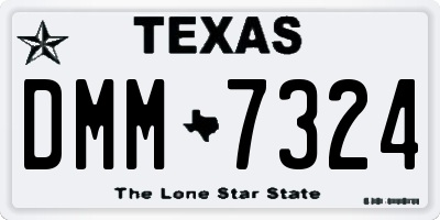 TX license plate DMM7324