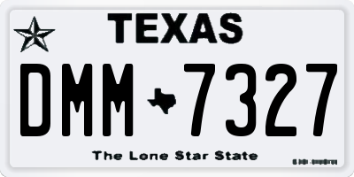 TX license plate DMM7327