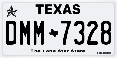 TX license plate DMM7328