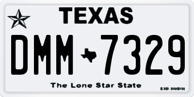 TX license plate DMM7329