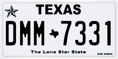 TX license plate DMM7331