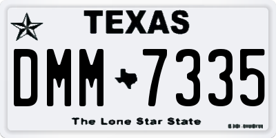 TX license plate DMM7335