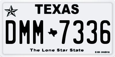 TX license plate DMM7336