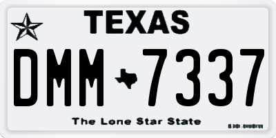 TX license plate DMM7337