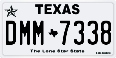 TX license plate DMM7338