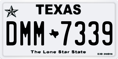 TX license plate DMM7339