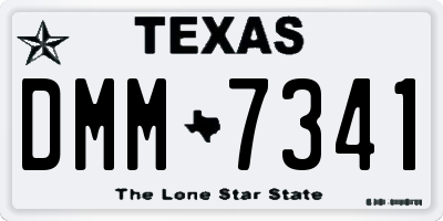 TX license plate DMM7341